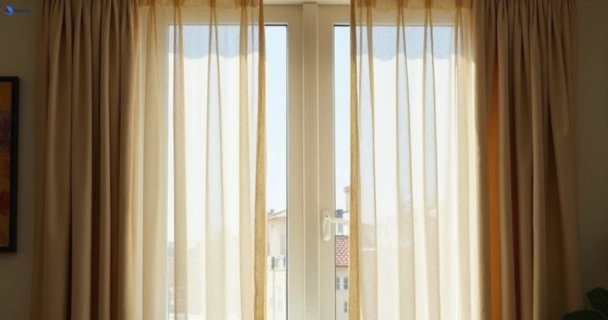 Dull dusty drapes in park-ridge-south before professional cleaning